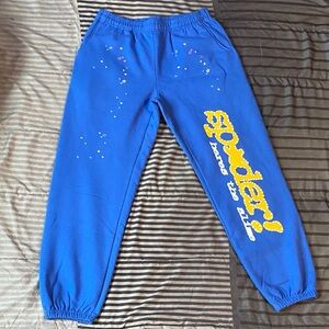 Sp5der Worldwide Blue Sweatpants Joggers Size XL